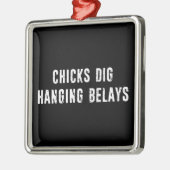 Hanging Belays Rock Climbing Ornament Aus Metall (Links)