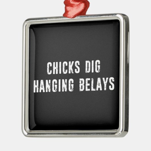 Hanging Belays Rock Climbing Ornament Aus Metall (Links)
