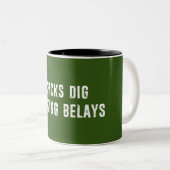 Hanging Belays Rock Climbing Zweifarbige Tasse (VorderseiteRechts)