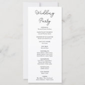 Hanging Blue Snowflakes White Wedding Programm (Rückseite)
