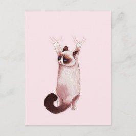 Hanging Cat Postkarte