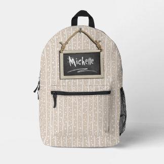 Hanging Chalkboard Beige ID397 Bedruckter Rucksack