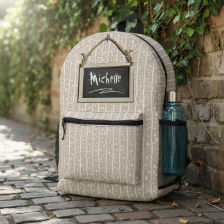 Hanging Chalkboard Beige ID397 Bedruckter Rucksack