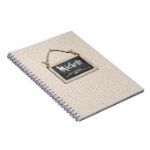 Hanging Chalkboard Beige ID397 Notizblock (Rechte Seite)