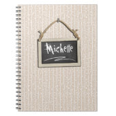 Hanging Chalkboard Beige ID397 Notizblock (Vorderseite)