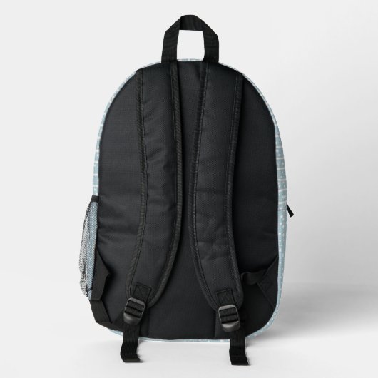 Hanging Chalkboard Blue ID397 Bedruckter Rucksack (Rückseite)