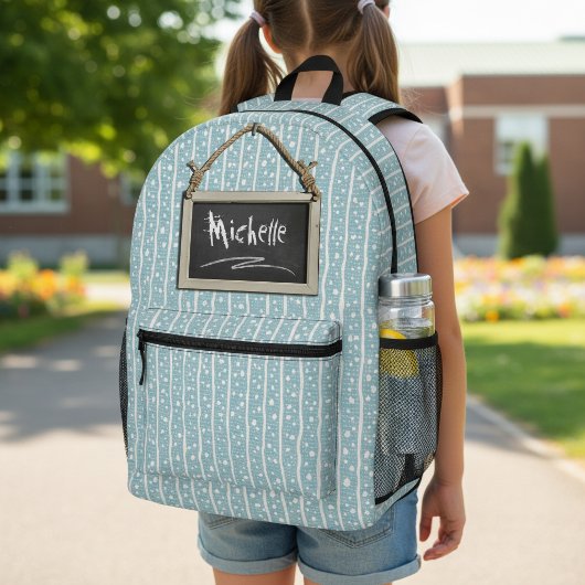 Hanging Chalkboard Blue ID397 Bedruckter Rucksack