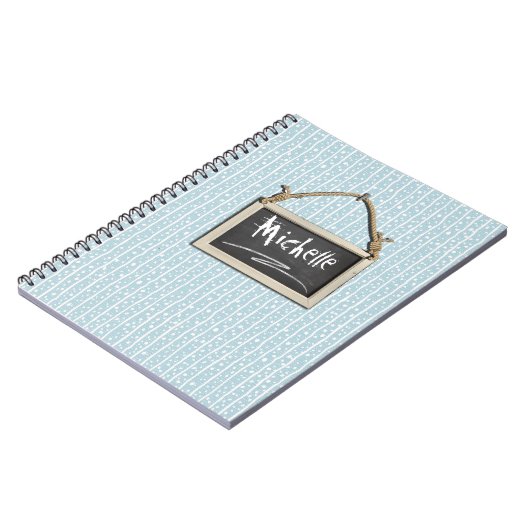 Hanging Chalkboard Blue ID397 Notizblock (Linke Seite)