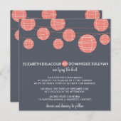 Hanging Chinesisch Papier Laternen Hochzeit Einlad Einladung (Vorne/Hinten)