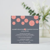 Hanging Chinesisch Papier Laternen Hochzeit Einlad Einladung (Stehend Vorderseite)