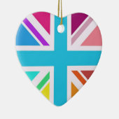 Hanging Decoration Mehrfarbig Union Jack Flag Keramik Ornament (Rechts)