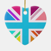 Hanging Decoration Mehrfarbig Union Jack Flag Keramik Ornament (Hinten)