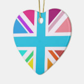 Hanging Decoration Mehrfarbig Union Jack Flag Keramik Ornament (Links)