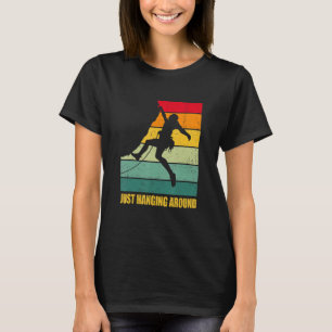 Hanging einfach um Grafik Bouldering Boulder Cli T-Shirt
