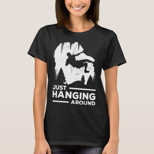 Hanging einfach um Grafik Bouldering Boulder Cli T-Shirt (Vorderseite)