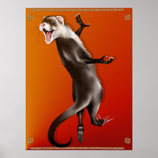 Hanging Ferret Poster (Vorne)