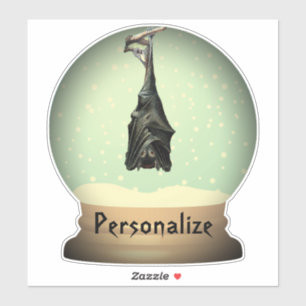 Hanging Fledermaus Schneeflobe schwarz Vintag goth Aufkleber