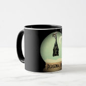 Hanging Fledermaus Schneeflobe schwarz Vintag goth Tasse (Vorderseite Links)