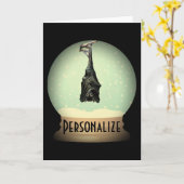 Hanging Fledermaus Schneeflobe schwarz Vintager go Karte (Gelbe Blume)