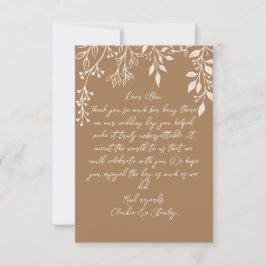 Hanging Florals Foliage Warm Romantic Boho Earthy Dankeskarte