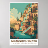 Hanging Gardens of Babylon 7 Wonders of the World Poster (Vorne)