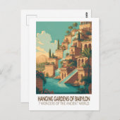 Hanging Gardens of Babylon 7 Wonders of the World Postkarte (Vorne/Hinten)