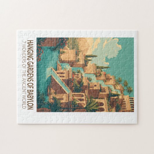Hanging Gardens of Babylon 7 Wonders of the World Puzzle (Horizontal)