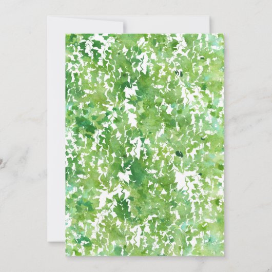 Hanging Greenerity Wedding Einladung (Rückseite)