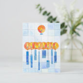 Hanging Hanukkah Candles Feiertagspostkarte (Stehend Vorderseite)