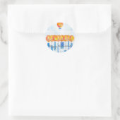 Hanging Hanukkah Candles Runder Aufkleber (Tasche)