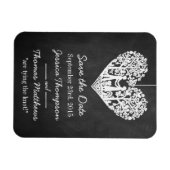 Hanging Heart Tree Chalkboard Save the Date Magnet (Horizontal)