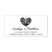 Hanging Heart Tree Wedding Rücksendeadresse Permastempel (Design)