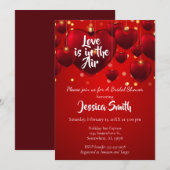 Hanging Hearts Brautparty Einladung (Vorne/Hinten)