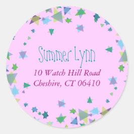 HANGING HEBREW LETTER Rücksendeadresse Sticker Sie