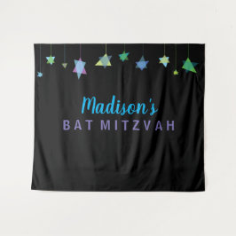 HANGING HEBREW LETTERS Bat Bar Mitzvah Foto Op Ba Wandteppich