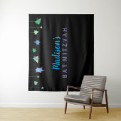 HANGING HEBREW LETTERS Bat Bar Mitzvah Foto Op Ba Wandteppich (Beispiel)