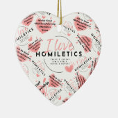 Hanging Homiletics Heart Keramik Ornament (Rechts)