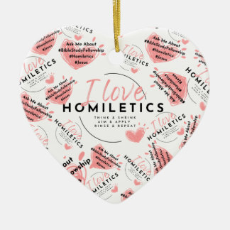 Hanging Homiletics Heart Keramik Ornament