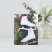 Hanging Ice Skate Postkarte (Stehend Vorderseite)