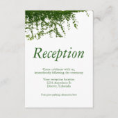 Hanging Ivy Greenerity Hochzeitsempfang Begleitkarte (Vorderseite)