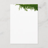 Hanging Ivy Greenerity Hochzeitsempfang Begleitkarte (Rückseite)