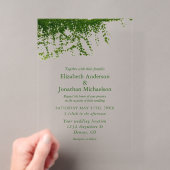 Hanging Ivy Greenery Wedding Acryleinladungen (Insitu (Handheld))