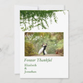 Hanging Ivy Greenery Wedding Dankeskarte (Vorderseite)