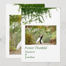 Hanging Ivy Greenery Wedding Dankeskarte