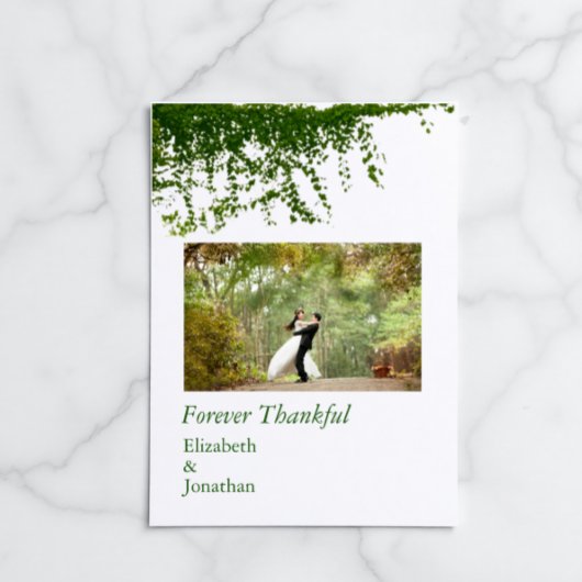 Hanging Ivy Greenery Wedding Dankeskarte