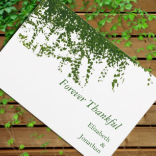 Hanging Ivy Greenery Wedding Dankeskarte