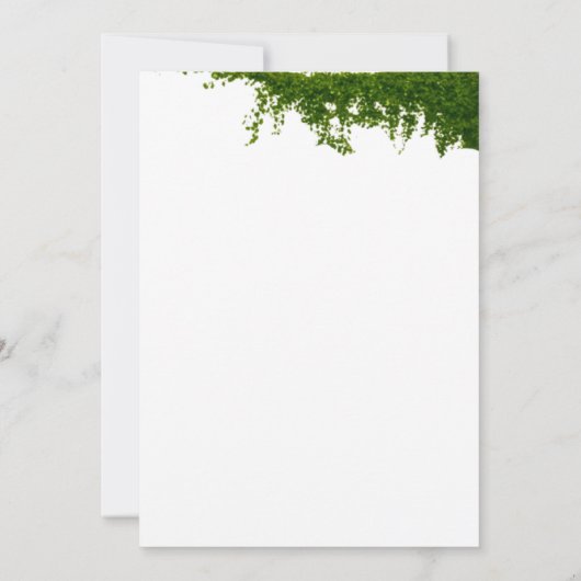 Hanging Ivy Greenery Wedding Einladung (Rückseite)