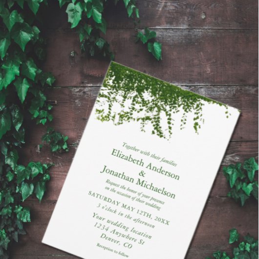 Hanging Ivy Greenery Wedding Einladung