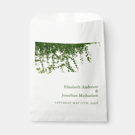 Hanging Ivy Greenery Wedding Geschenktütchen (Vorderseite)