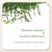 Hanging Ivy Greenery Wedding Rechteckiger Pappuntersetzer (Vorderseite)